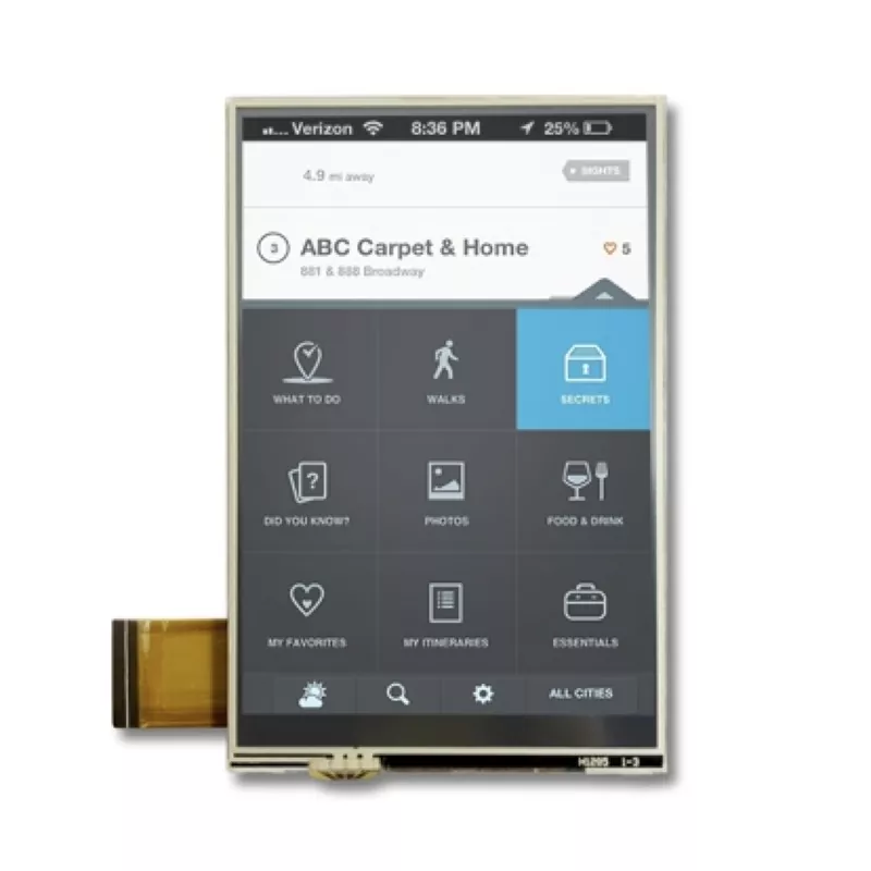 3,5 '' 320x480 Odporovací dotykový modul TFT